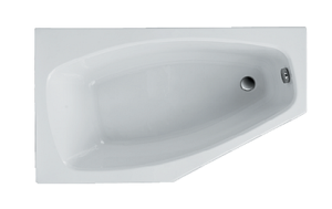 Polimat - Wanna akrylowa Marika 140x80 lewa + syfon automatyczny
