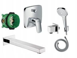 HANSGROHE - LOGIS  - zestaw wannowy podtynkowy  z wylewką wannową 16 cm.
