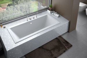 BESCO wanna prostokątna QUADRO SLIM 155x70 - DARMOWA DOSTAWA + SYFON AUTOMAT  