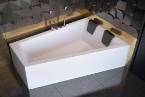 BESCO wanna asymetryczna z obudową INTIMA DUO 180x125 prawa - DARMOWA DOSTAWA+SYFON AUTOMAT