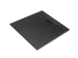 BESCO brodzik kwadratowy czarny VEXO BLACK 90x90 - DARMOWA DOSTAWA