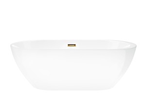 Wanna wolnostojąca Corsan E042 Reno 160 cm z wykończeniem złotym