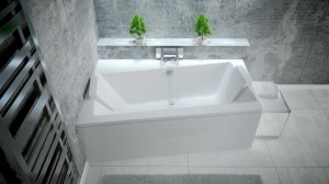 BESCO wanna asymetryczna INFINITY150x90 prawa +obudowa - DARMOWA DOSTAWA+SYFON AUTOMAT