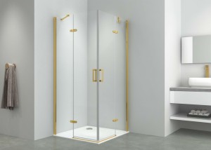 Novoterm Kerra - Kabina kwadratowa FLOW GOLD 90x90x195