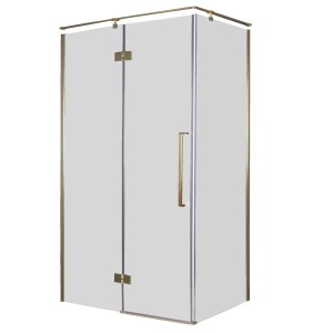 Kabina prysznicowa asymetryczna prostokątna FRESH LINE Złota Lewa 80x100x200 BK248T08/10ZL