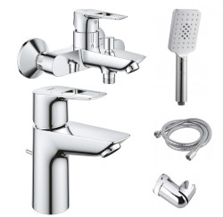 ZESTAW BATERII GROHE BAULOOP bateria umywalkowa + bateria wannowa 