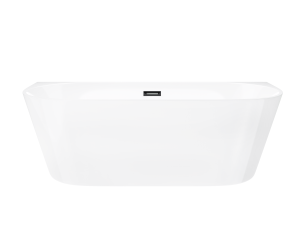 Wanna przyścienna wolnostojąca Corsan E029 Mono 160 cm z wykończeniem czarnym