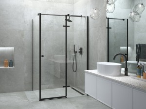 BESCO kabina prysznicowa PIXA BLACK 120x90x195 prawa - DARMOWA DOSTAWA