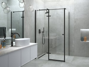 BESCO kabina prysznicowa PIXA BLACK 120x80x195 lewa - DARMOWA DOSTAWA
