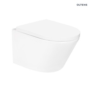 Oltens Jog Kort miska WC wisząca PureRim SmartClean z deską wolnoopadającą biały połysk