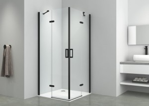 Novoterm Kerra - Kabina kwadratowa FLOW BLACK 80x80x195