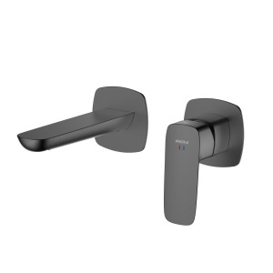 Avapax QANIX, Bateria umywalkowa podtynkowa, gun metal