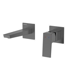 Avapax VELLANO Bateria umywalkowa podtynkowa, gun metal