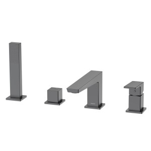 Avapax VELLANO Bateria wannowa 4-otworowa, gun metal