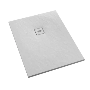 Schedline Brodzik kompozytowy Stabilsound Plus® Protos White Stone 80x160x4 cm, prostokątny, Gwarancja 15 lat