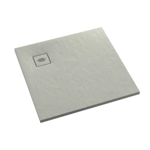 Schedline Brodzik kompozytowy Stabilsound Plus® Protos Cement Stone 100x100x3,5 cm, kwadratowy, Gwarancja 15 lat
