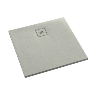 Schedline Brodzik kompozytowy Stabilsound Plus® Protos Cement Stone 80x80x3,5 cm, kwadratowy, Gwarancja 15 lat
