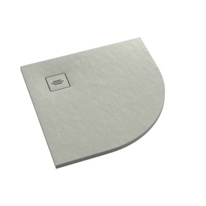 Schedline Brodzik kompozytowy Stabilsound Plus® Protos Cement Stone 90x90x3,5 cm R55, półokrągły, Gwarancja 15 lat
