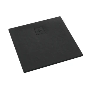 Schedline Brodzik kompozytowy Stabilsound Plus® Protos Black Stone 80x80x3,5 cm, kwadratowy, Gwarancja 15 lat