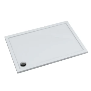 Schedline Brodzik kompozytowy Stabilsound Plus® Estima 75x170x5 cm, prostokątny z odpływem w narożniku, Gwarancja 15 lat