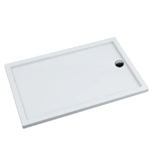 Schedline Brodzik kompozytowy Stabilsound Plus® Estima 90x160x5 cm, prostokątny z odpływem na krótszym boku, Gwarancja 15 lat