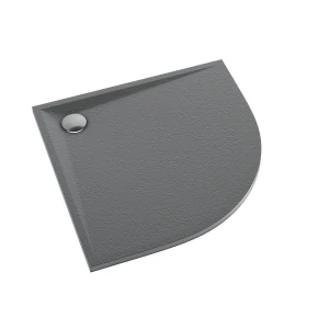 Schedline Brodzik kompozytowy Stabilsound Plus® Libra Anthracite Stone 80x80x3 cm R55, półokrągły, Gwarancja 15 lat