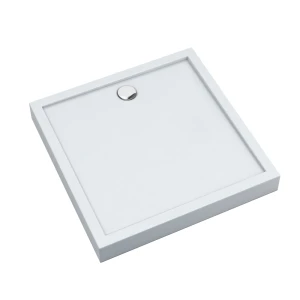 Schedline Brodzik akrylowy zintegrowany z nośnikiem Stabilsound Plus® oraz obudową akrylową przeciągniętą do podłogi Cameron 100x100x12 cm, kwadratowy, Gwarancja 10 lat