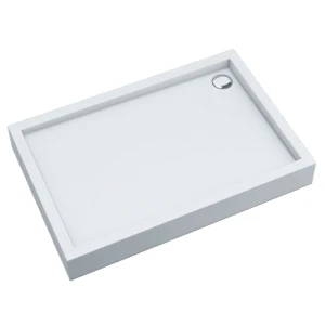 Schedline Brodzik akrylowy zintegrowany z nośnikiem Stabilsound Plus® oraz obudową akrylową przeciągniętą do podłogi Favory Plus 80x100x16 cm, prostokątny, Gwarancja 10 lat