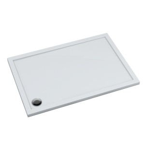 Schedline Brodzik akrylowy Sharper 80x120x4,5 cm, prostokątny z odpływem w narożniku, Gwarancja 7 lat
