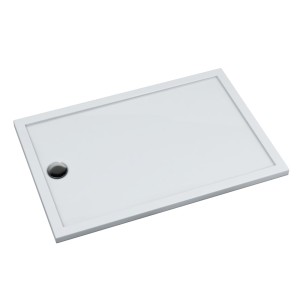 Schedline Brodzik akrylowy Sharper 80x120x4,5 cm, prostokątny z odpływem na krótszym boku, Gwarancja 7 lat