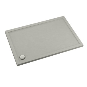 Schedline Brodzik akrylowy Sharper Cement Stone 90x100x4,5 cm, prostokątny, Gwarancja 7 lat