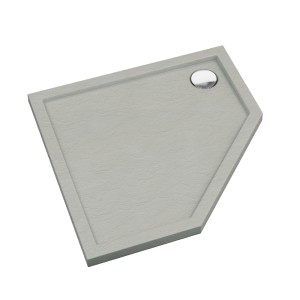 Schedline Brodzik akrylowy Sharper Cement Stone 90x90x5 cm, pięciokątny, Gwarancja 7 lat