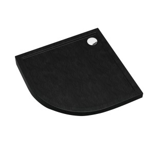 Schedline Brodzik akrylowy Sharper Black Stone 80x80x4,5 cm R55, półokrągły, Gwarancja 7 lat