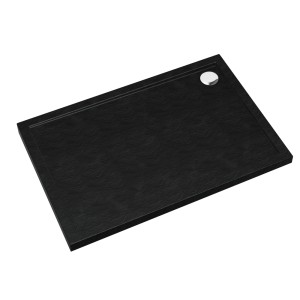 Schedline Brodzik akrylowy Sharper Black Stone 90x120x4,5 cm, prostokątny, Gwarancja 7 lat