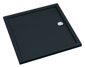 Schedline Brodzik akrylowy Sharper Black Mat 90x90x4,5 cm, kwadratowy, Gwarancja 7 lat