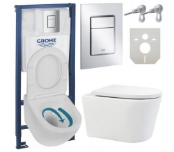 7w1 MISKA WC TORNADO SPŁUKIWANIE WIROWE STELAŻ WC PODTYNKOWY GROHE ZESTAW 