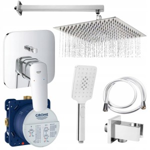 ZESTAW PODTYNKOWY Bateria GROHE CUBEO CHROM SmartBox Deszczownica Slim 20